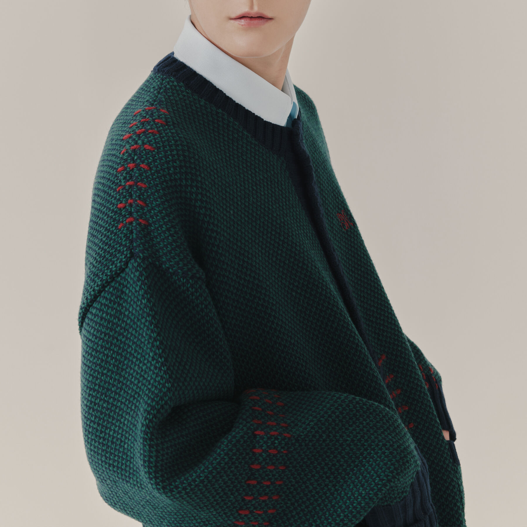 ROMANTIC CROWN]☆WESTERN HAND STITCH KNIT CARDIGAN トップス