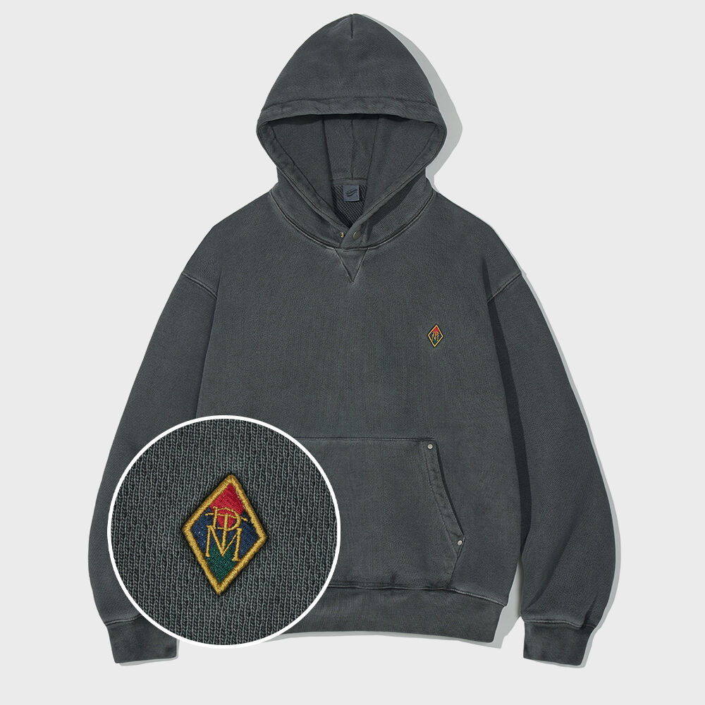 Y.E.S Painted Zip-up Hoodie Dark Grey - 감도 깊은 취향