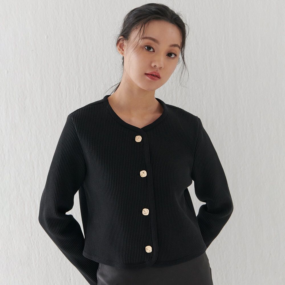 카미노 23 SS 배색 버튼 가디건 블랙 - 감도 깊은 취향 셀렉트샵 29CM