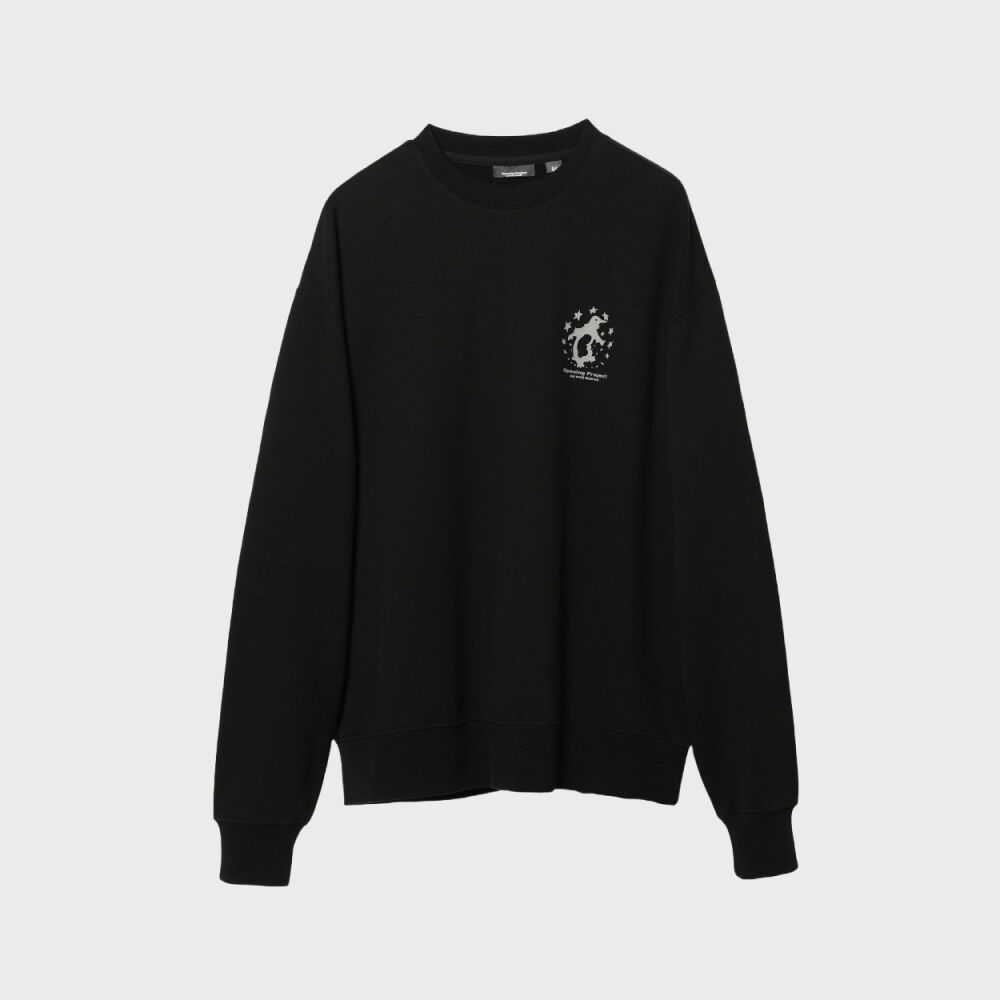 Signature balloon over sweatshirt - BLACK - 감도 깊은 취향