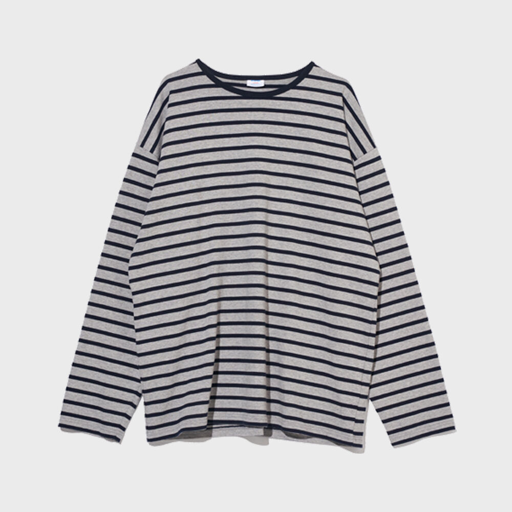 ★YESEYESEE★ YES Mock Neck LS Blue YS243TTSLT04BLE yeseyesee Y.E.S Mock Neck L/S - Blue | International Store