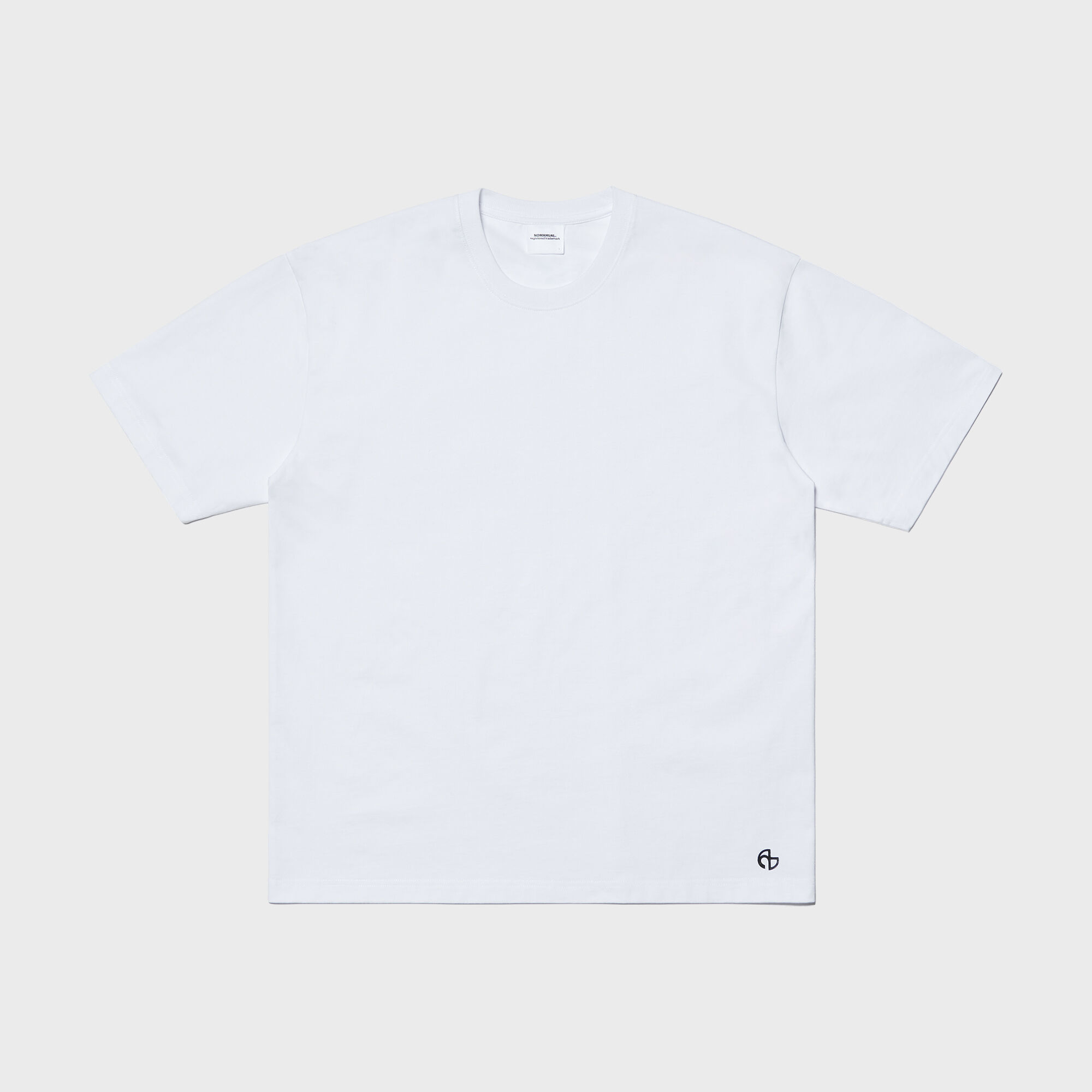 ★THE MUSEUM VISITOR★ CUBIC LOGO STITCHED TSHIRTS WHITE 102 CUBIC LOGO STITCHED T-SHIRTS (WHITE) : THE MUSEUM VISITOR