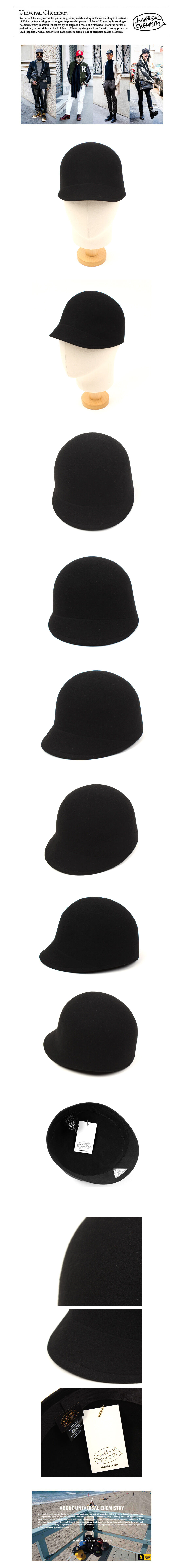 [유니버셜케미스트리 ] Wool Black Round Riding Cap 울승마모자 - 감도 깊은 취향 셀렉트샵 29CM