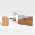 JC902 TABLE WHITE OAK, SUS HAIRLINE