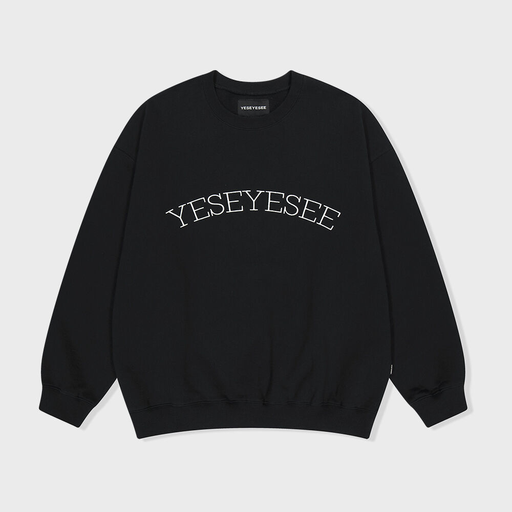 ★2023SS新作★YESEYESEE★Y.E.S Thin Logo Sweatshirt Y.E.S Thin Logo Sweatshirt Black - 감도 깊은 취향 셀렉트샵 29CM
