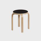 [ARTEK] Stool E60 Black/Birch (4Legs) (28000353)