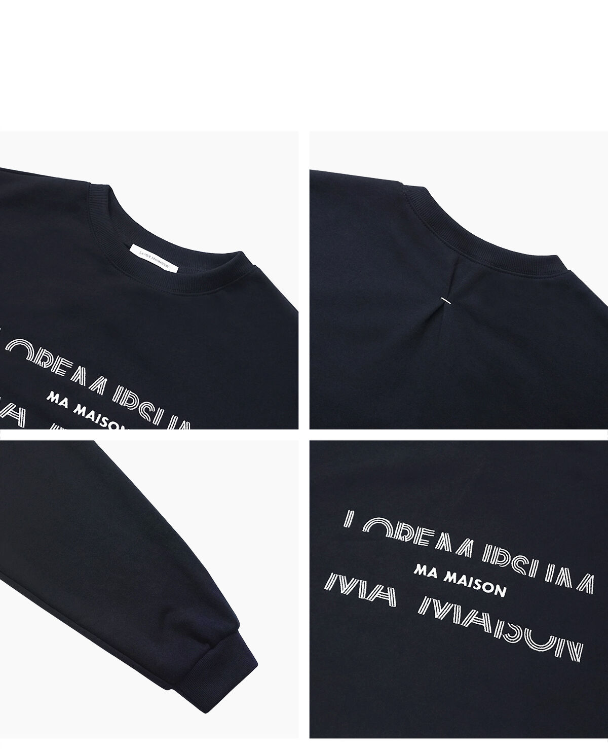 LA MER MA MAISON] STEEK SWEAT-SHIRT NAVY - 감도 깊은 취향