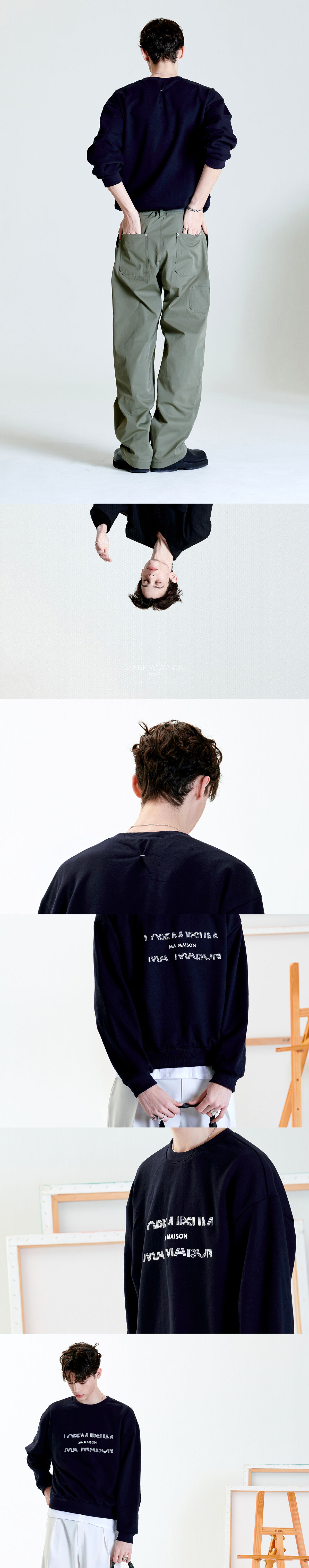 LA MER MA MAISON] STEEK SWEAT-SHIRT NAVY - 감도 깊은 취향