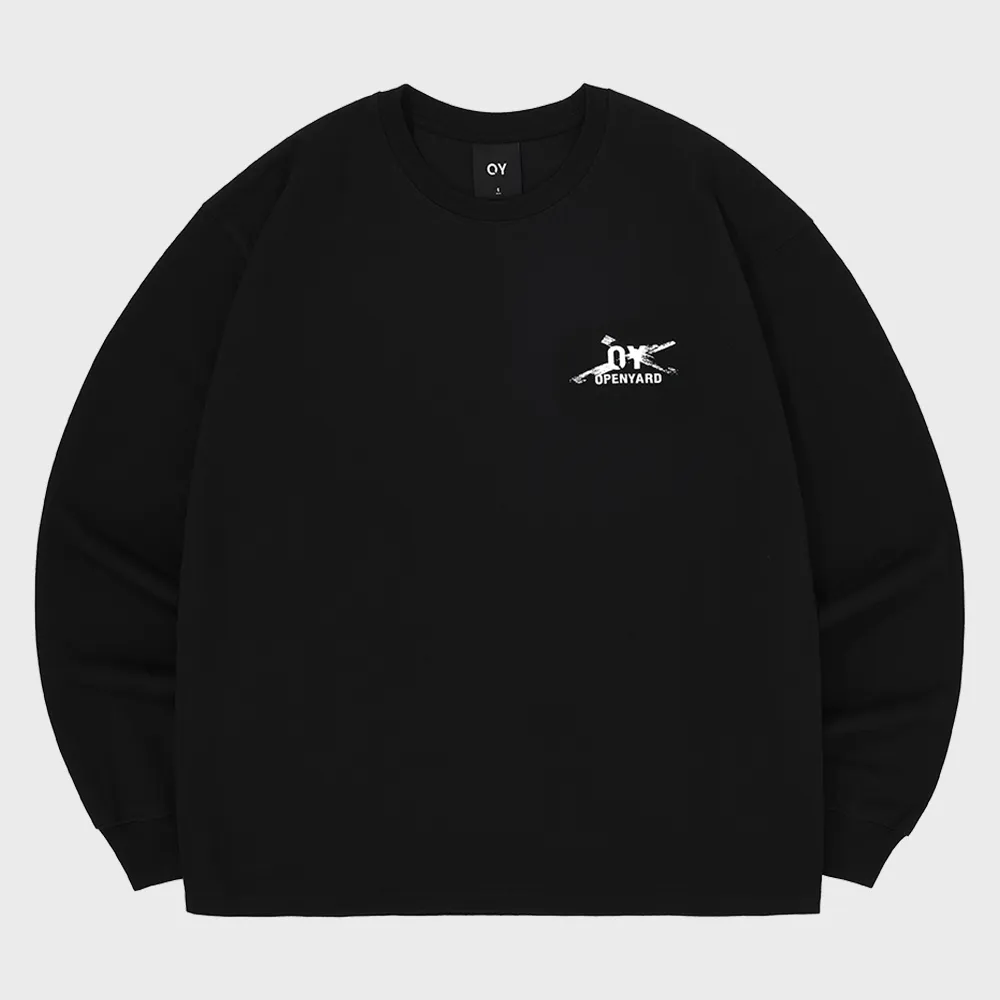 PAINT LINE LOGO LONG SLEEVE-BLACK - 감도 깊은 취향 셀렉트샵 29CM