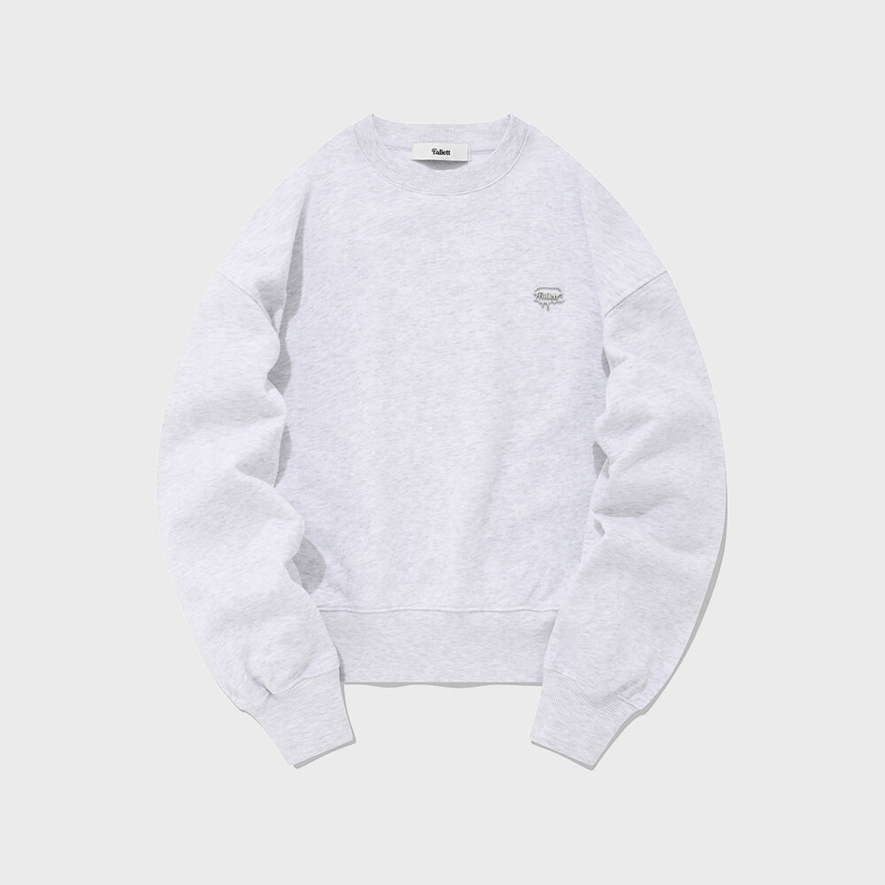 Gallery Wave Logo Graphic Sweatshirt - Light Grey - 감도