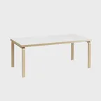 [ARTEK] Aalto Table 83 (182x91cm) White Laminate/Birch