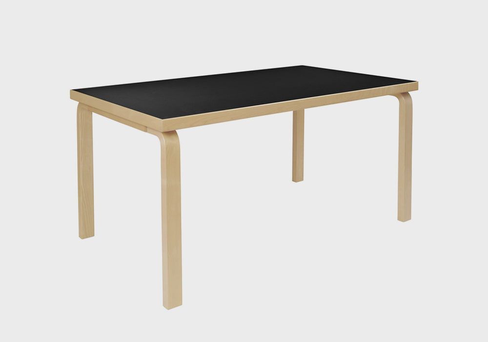 Aalto Table 82A (150x85cm) Black/Birch (2 Sizes)