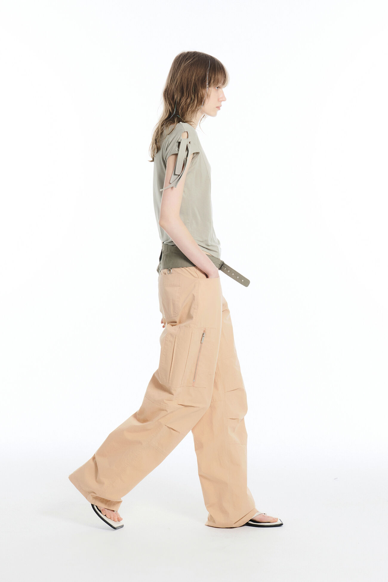 ZIPPER FLAP CARGO PANTS / PEACH - 감도 깊은 취향 셀렉트샵 29CM