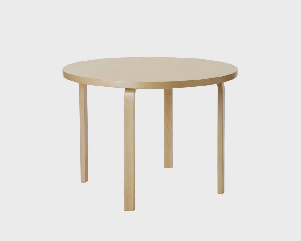 Aalto Table 90A (Ø100cm) Birch (3 Heights)