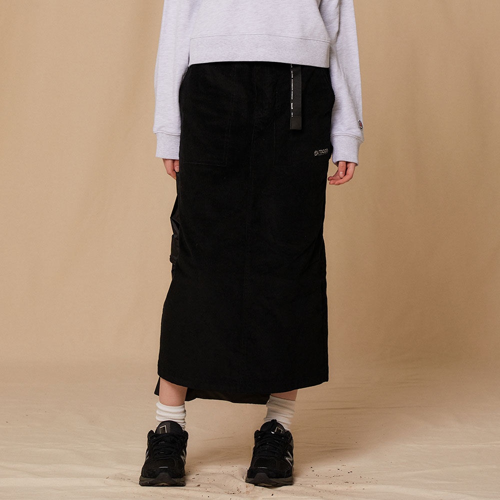 에이치라인 코듀로이 스커트 H-LINE CORDUROY SKIRT / WO136QJSKZ01BK