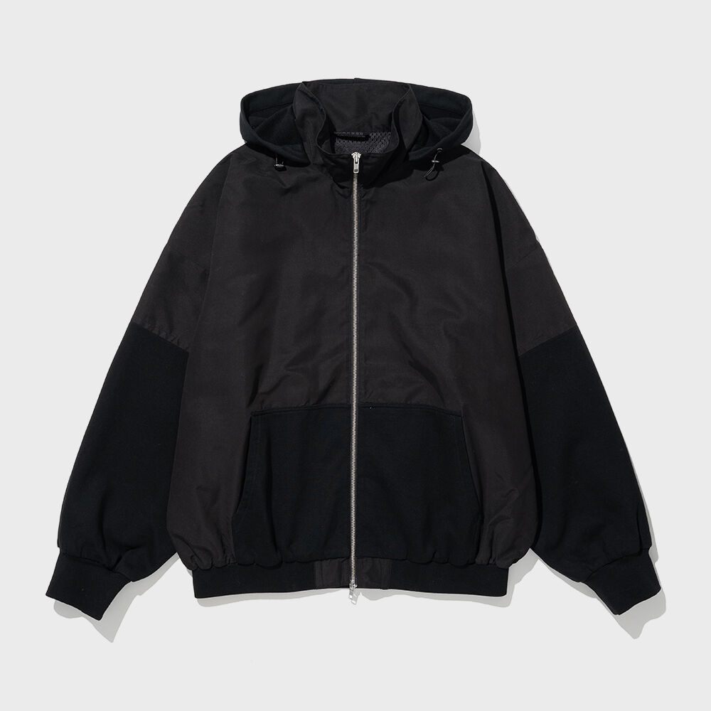 VELOUR VINTAGE HEART HOODIE ZIP-UP - BLACK - 감도 깊은 취향