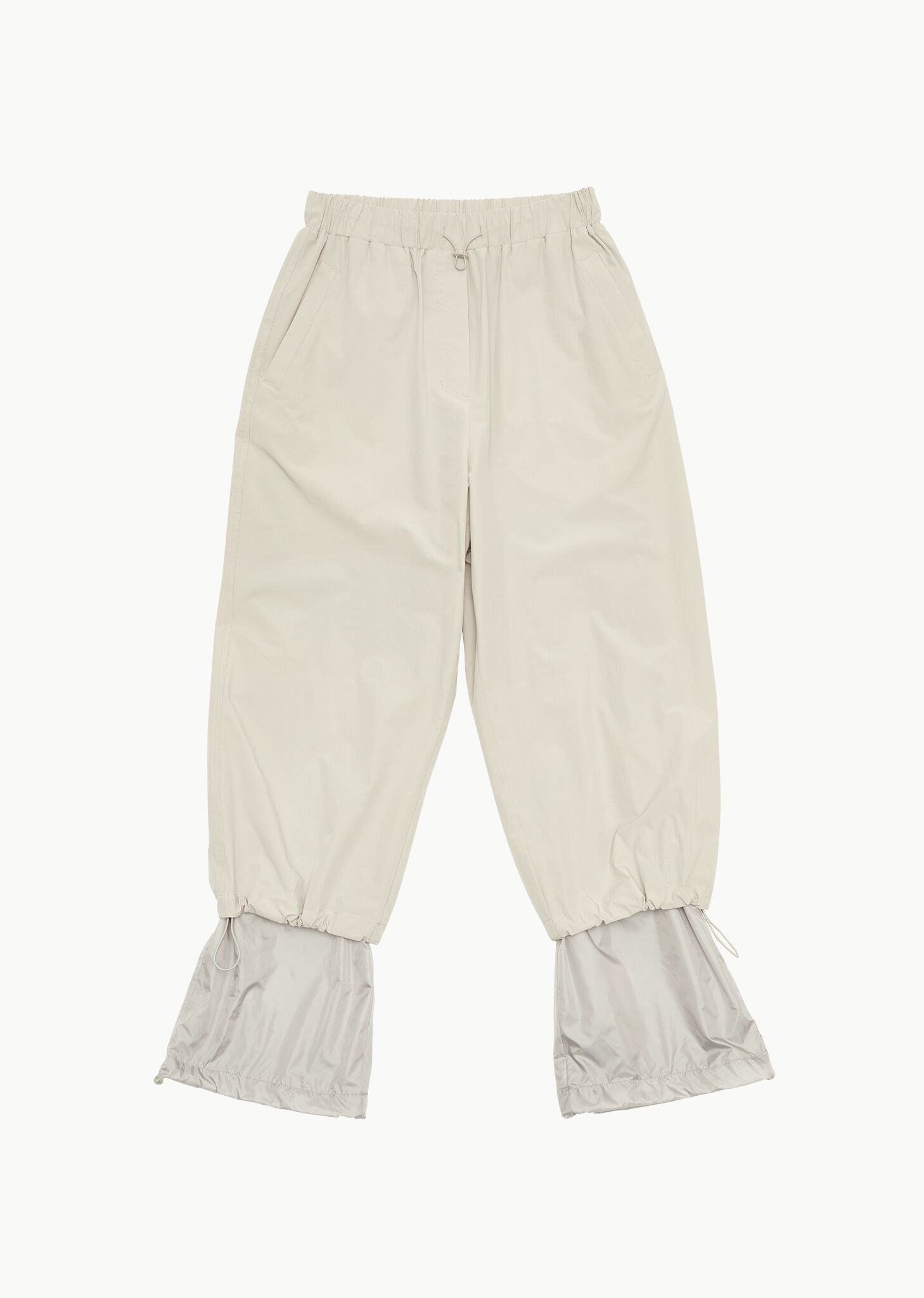 DRAWSTRING LAYERED PANTS (GREY BEIGE) - 감도 깊은 취향