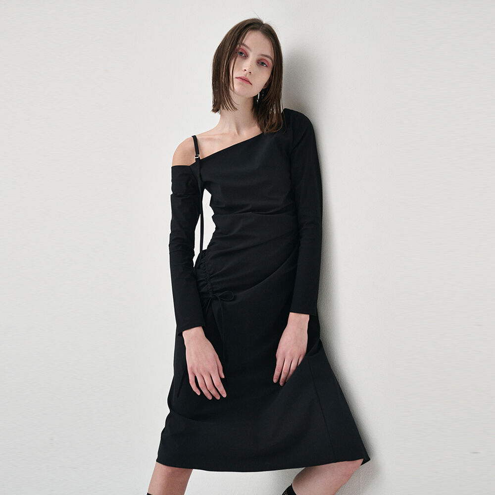 ■The tis■ TWIST DETAIL PLEATS DRESS_TT4S601BK TWIST DETAIL PLEATS DRESS_TT4S601BK - 감도 깊은 취향 셀렉트