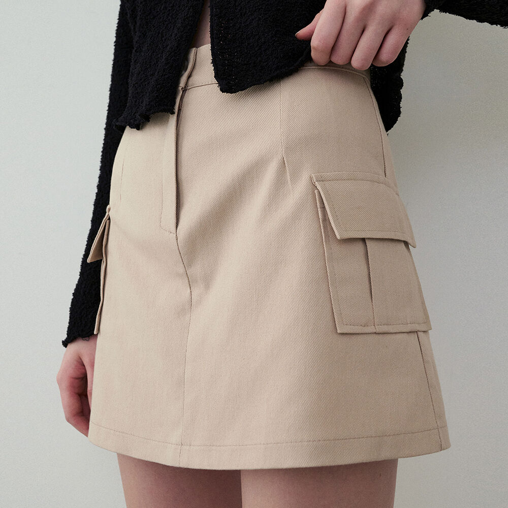 SIGNATURE LOGO LIVET POCKET DETAIL SKIRT PANTS BE - 감도