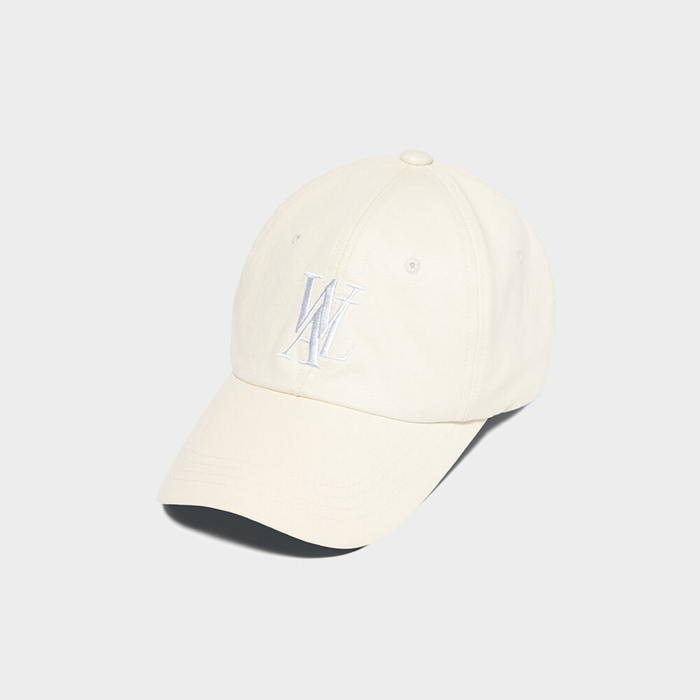キャップ WOOALONG Deep signature logo ball cap Coated CREAM SF5AAC10 Deep signature logo ball cap - Coated CREAM - 감도 깊은 취향