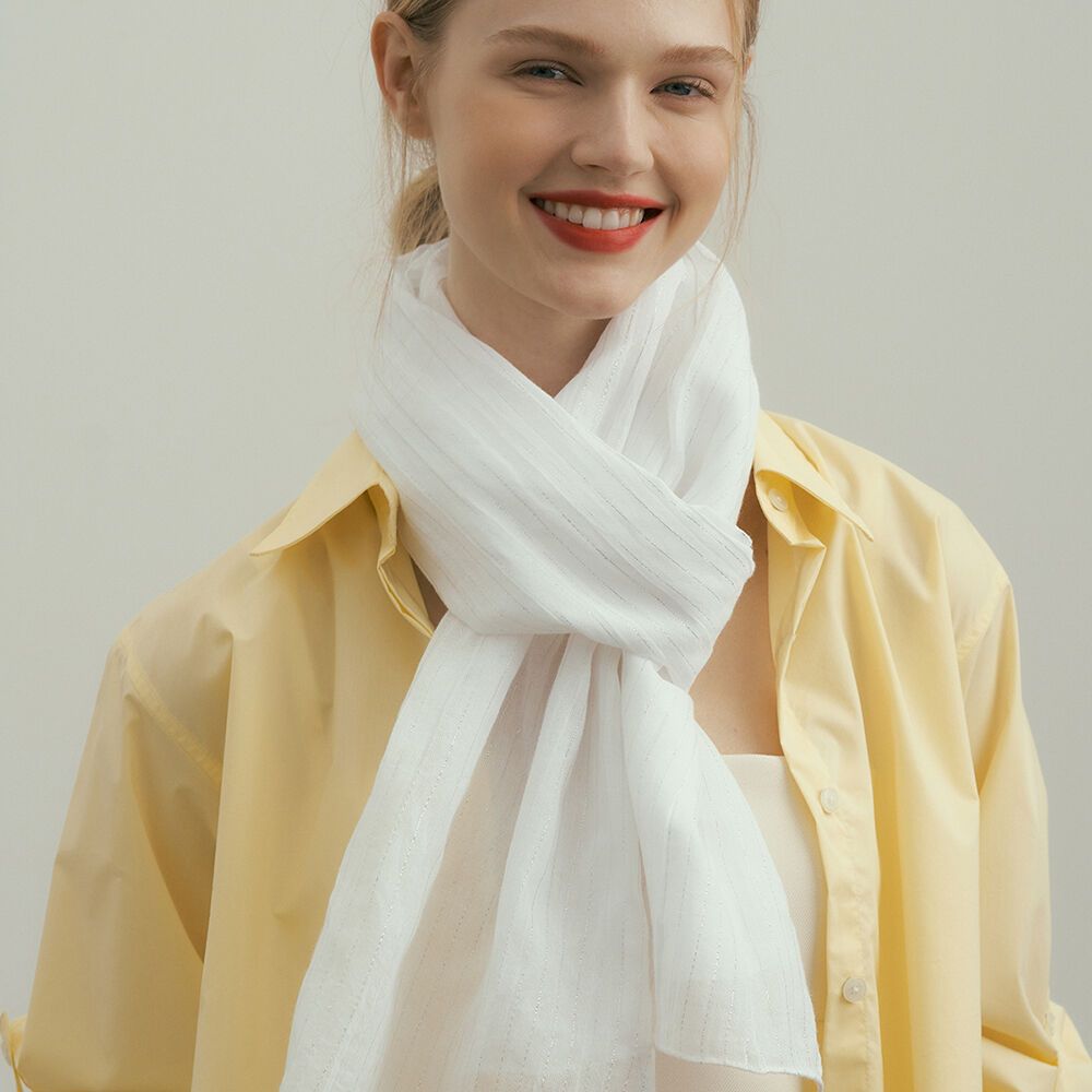 twinkle cotton scarf white 감도 깊은 취향 셀렉트샵 29CM