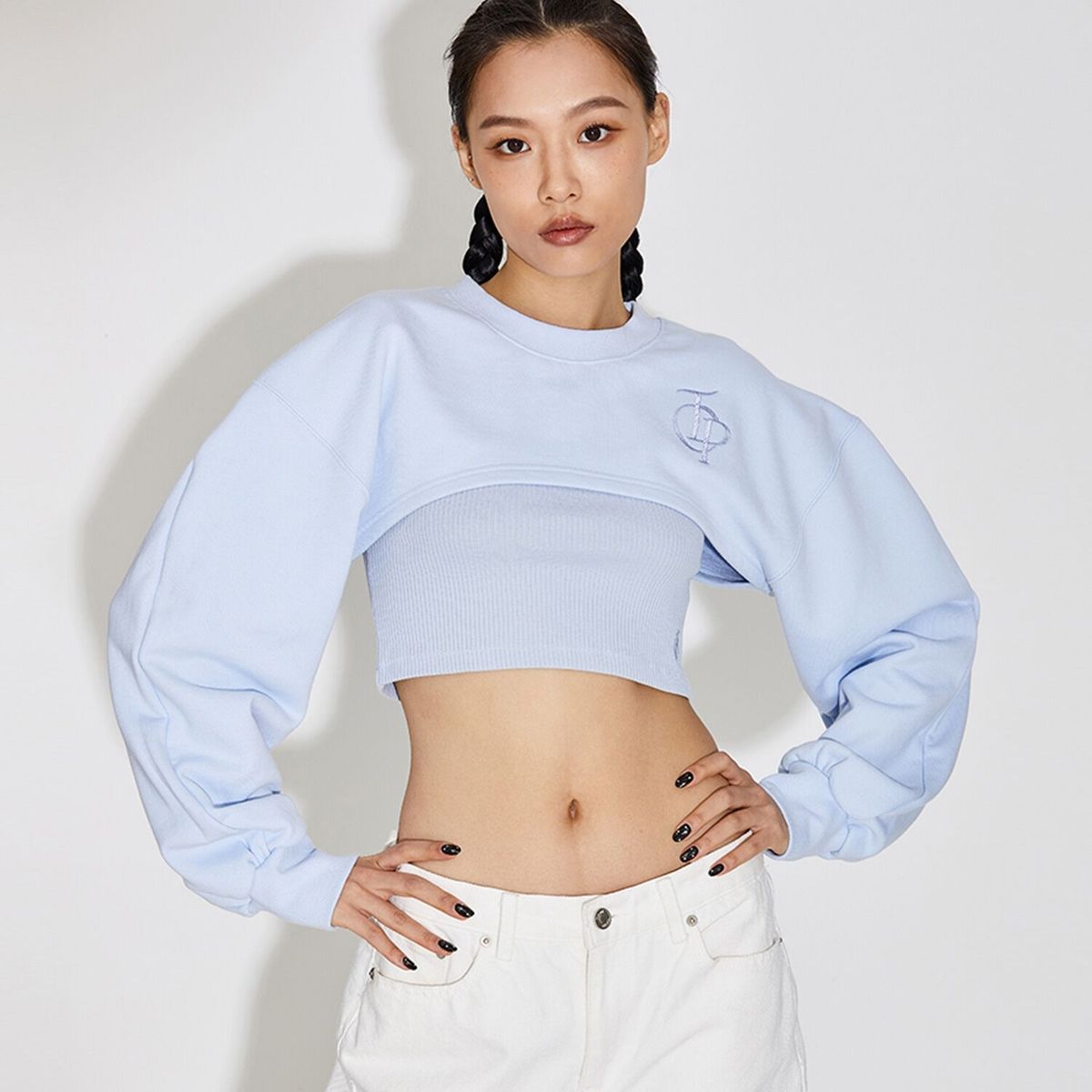 BALLON SLEEVE BOLERO SWEATSHIRTS_T316TP126 - 감도 깊은 취향 셀렉트샵 29CM