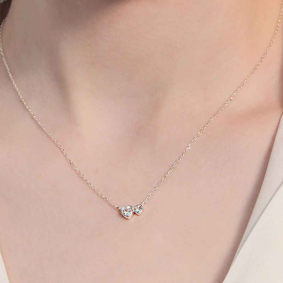 ★Hei★ [sv925] brilliant triple cubic necklace 조유리 착용][sv925] brilliant triple cubic necklace - 감도