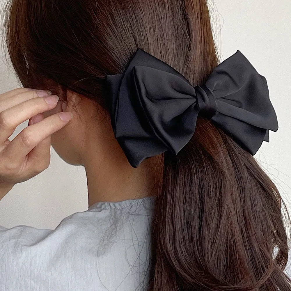 oar Satin Twist Big Ribbon Barrette [Black] - 감도 깊은 취향 셀렉트샵 29CM