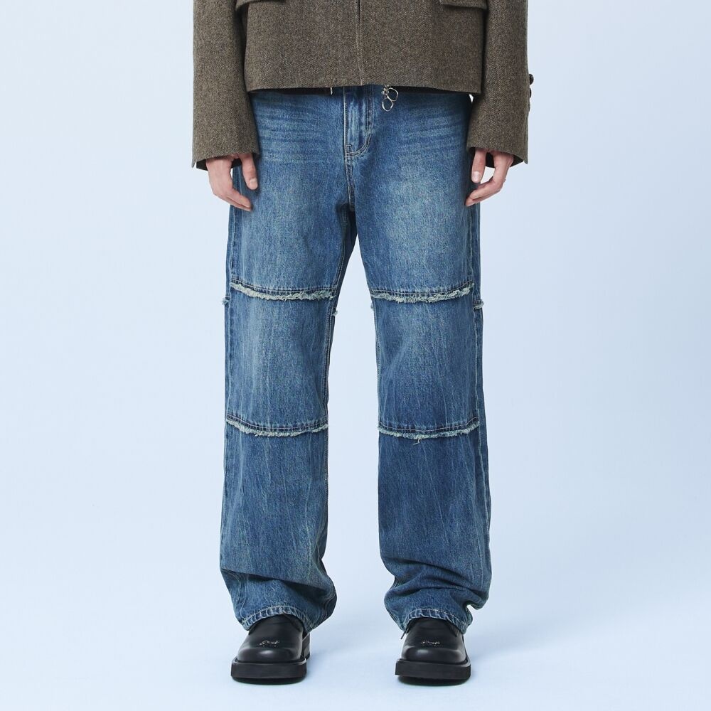 Cut Out Straight Jeans - BLUE - 감도 깊은 취향 셀렉트샵 29CM