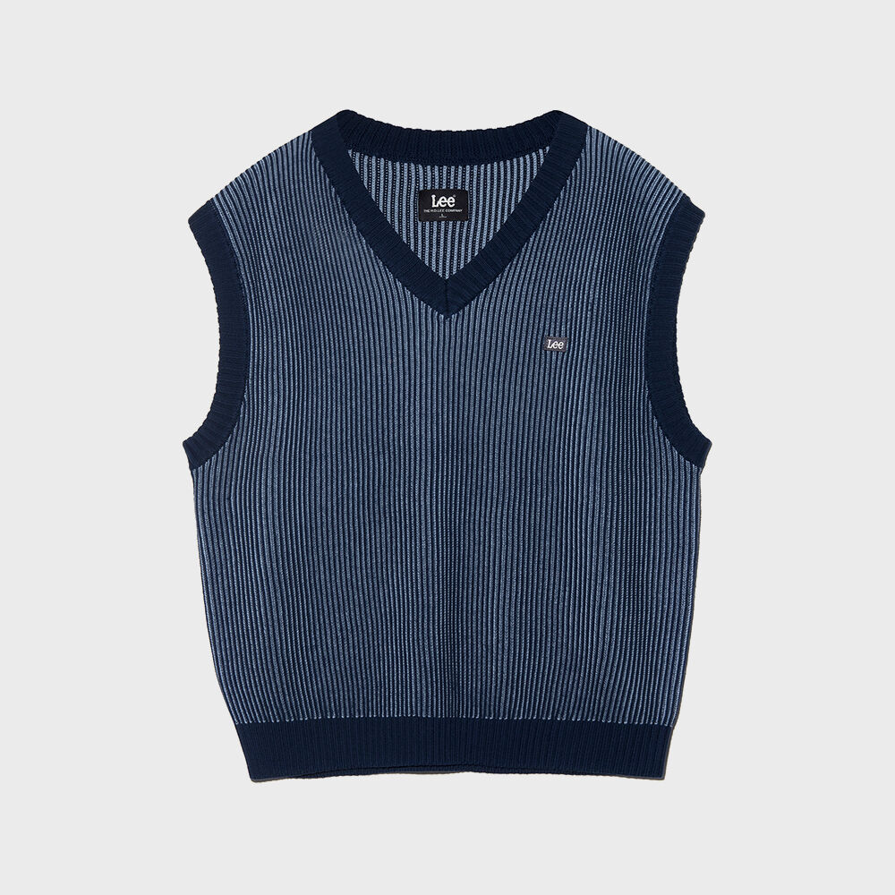 アウターその他 YESEYESEE Stripe Knit ZipUp Vest Navy yeseyesee® :: Stripe Knit Zip-Up Vest Navy