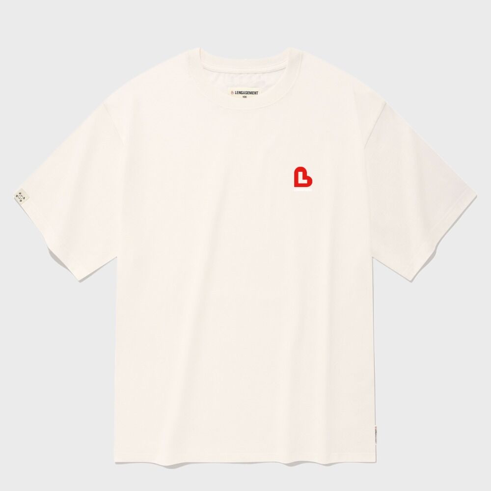 ◆adsr◆ UNISEX LOVE TSHIRT atb1252u(ECRU) UNISEX LOVE T-SHIRT atb1252u(ECRU) - 감도 깊은 취향 셀렉트샵