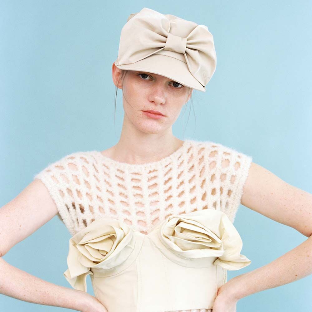 【韓国 AWESOME NEEDS】BELLBOY CAP_RIBBON セール】【AWESOME NEEDS/オーサムニーズ】Ribbon cap（キャップ
