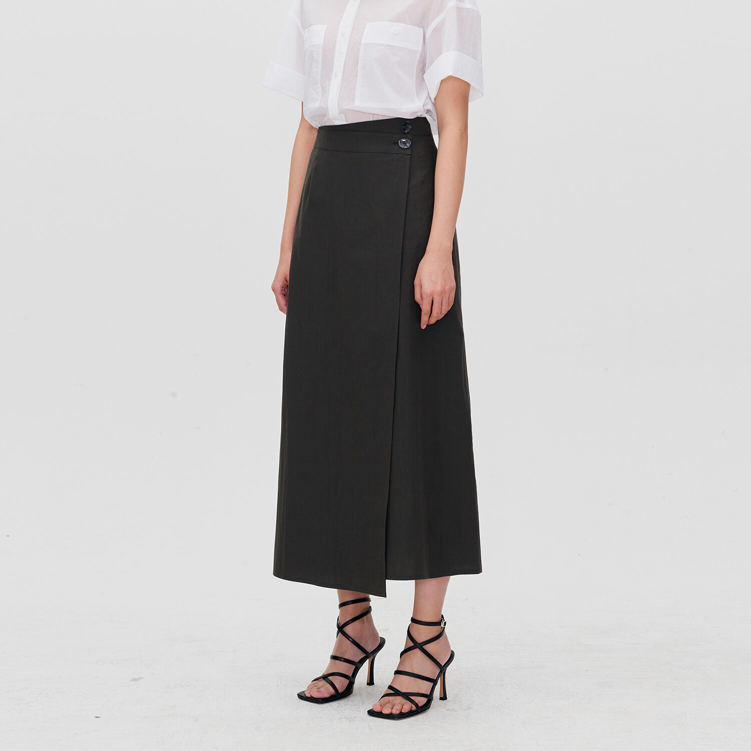 PLEATS STITCH LAYERED SKIRT IN BLACK - 감도 깊은 취향 셀렉트