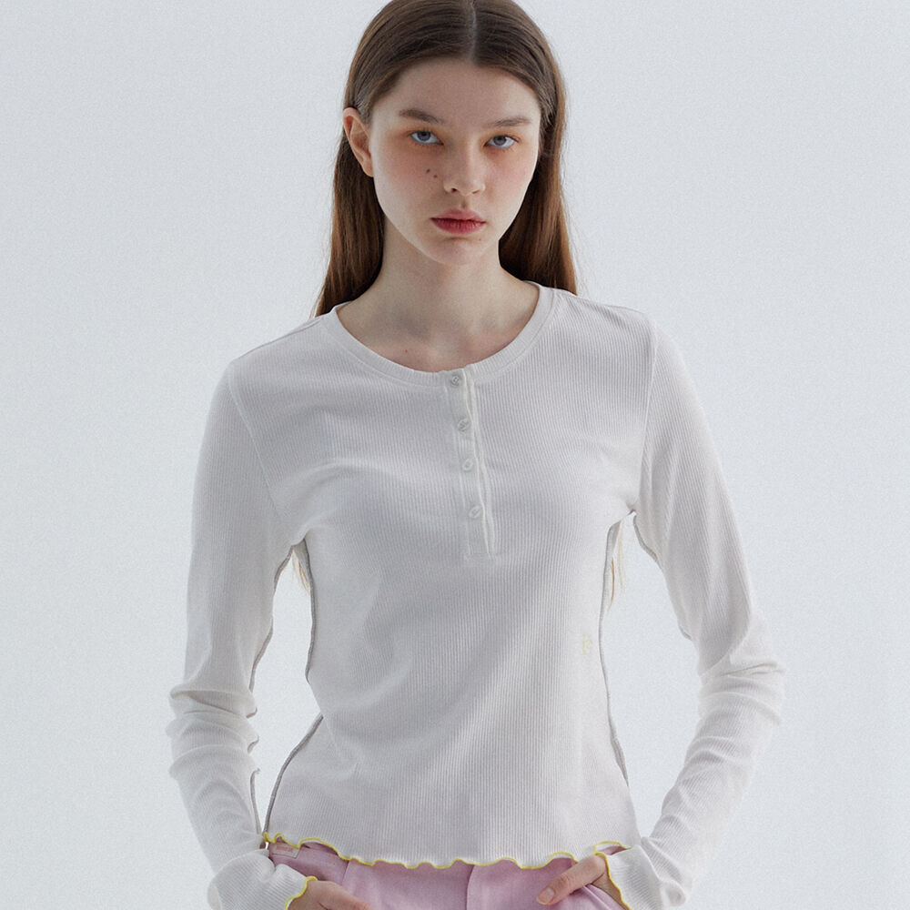 Henry-neck T-Shirts White - 감도 깊은 취향 셀렉트샵 29CM