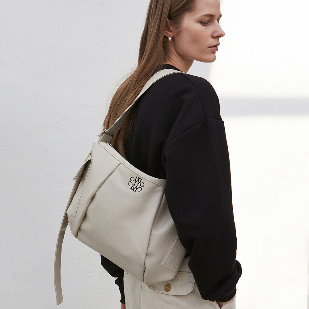 NICOLE NYLON SHOULDER KNOT BAG_BLACK - 감도 깊은 취향 셀렉트