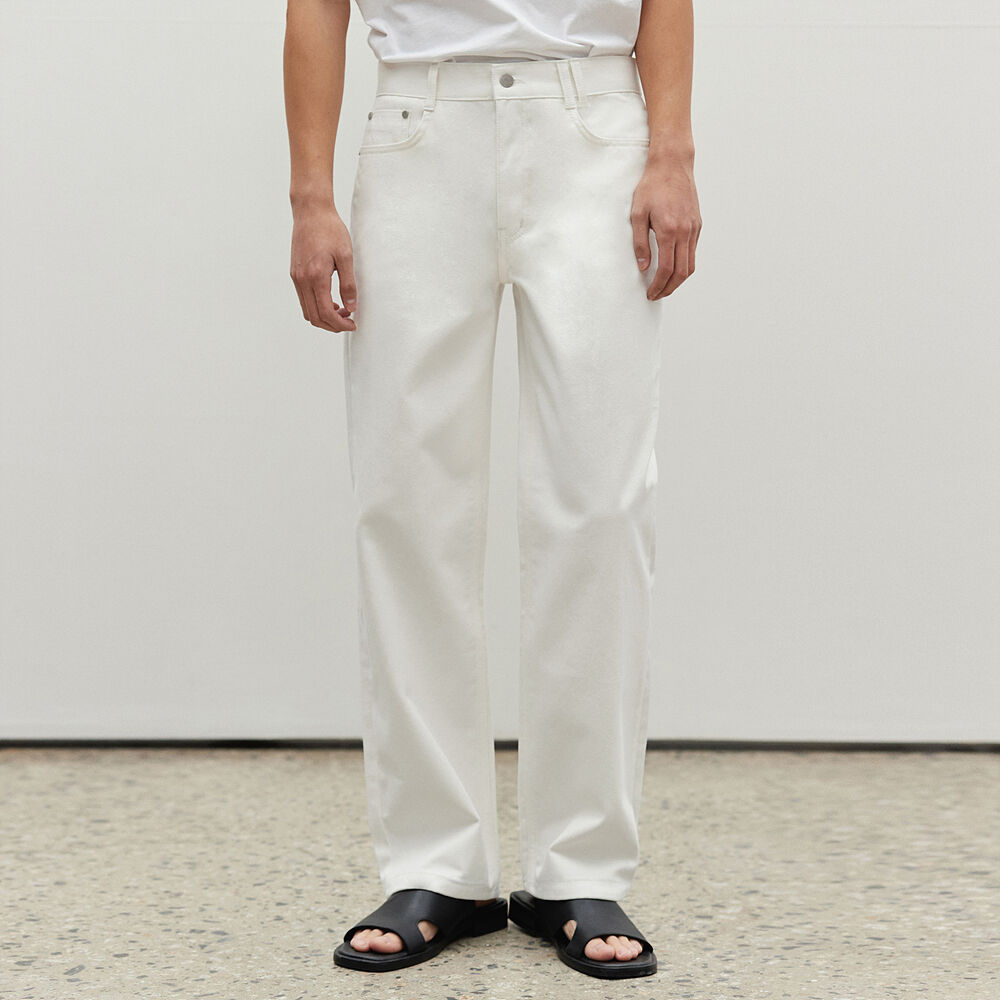 [NOTHING WRITTEN] Boyfriend cotton denim (Ivory) ☆送料込☆ Nothing-written
