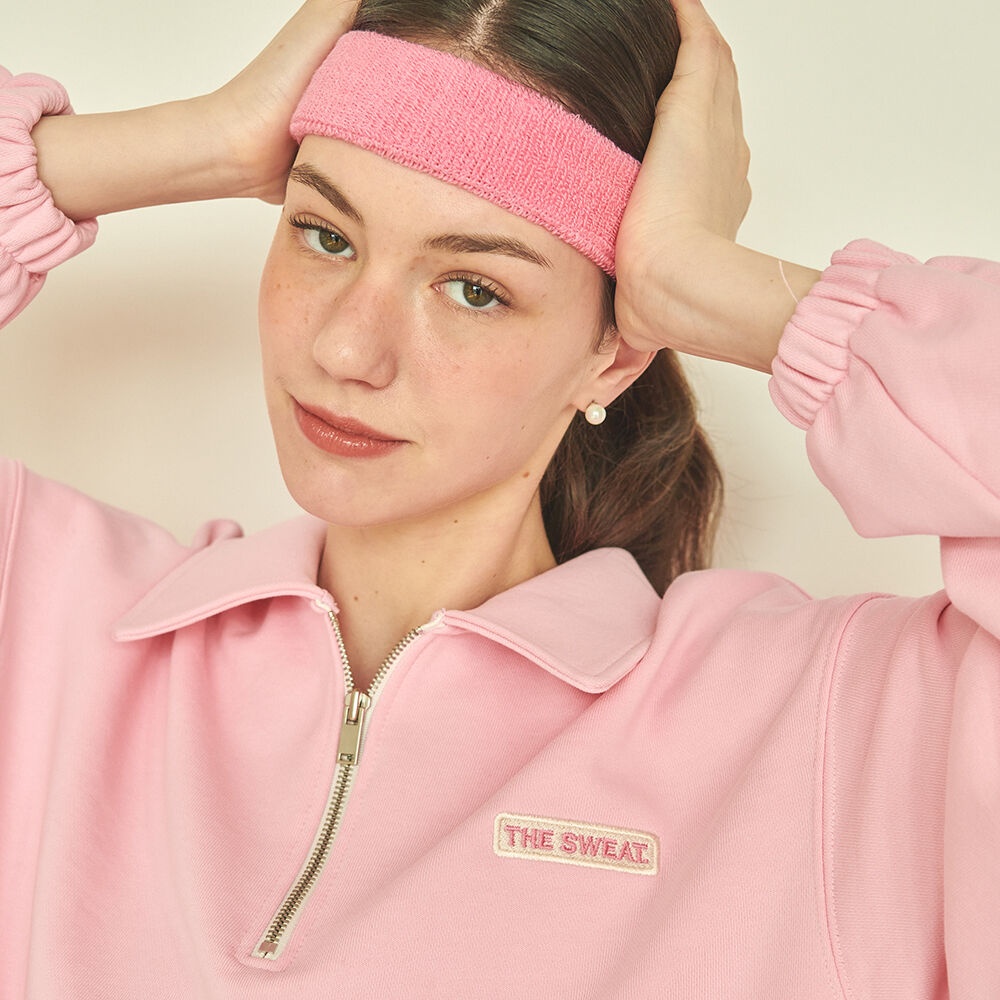 Box Logo Half Zip-up Sweatshirt (PINK) - 감도 깊은 취향 셀렉트샵 29CM