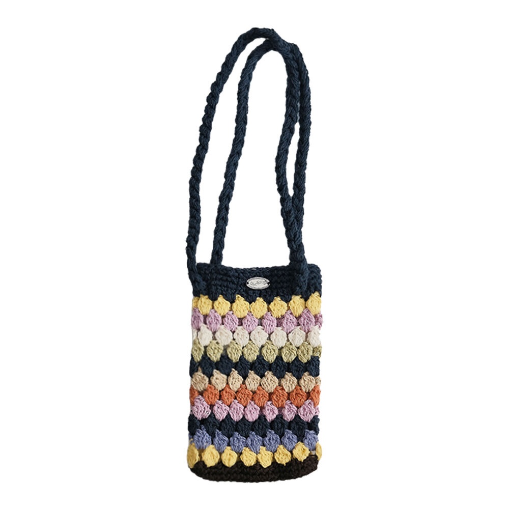 No.143 / Fruits Crochet Cell Phone Bag _ Colorful