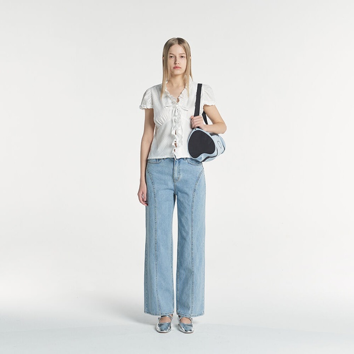 CURVED LINE DENIM PANTS (LIGHT BLUE) - 감도 깊은 취향 셀렉트샵 29CM