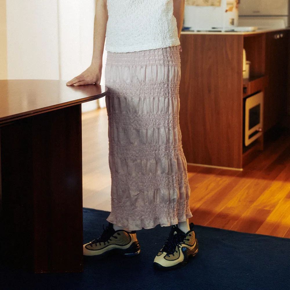 Unbar Frill Maxi Skirt (Brown) - 감도 깊은 취향 셀렉트샵 29CM