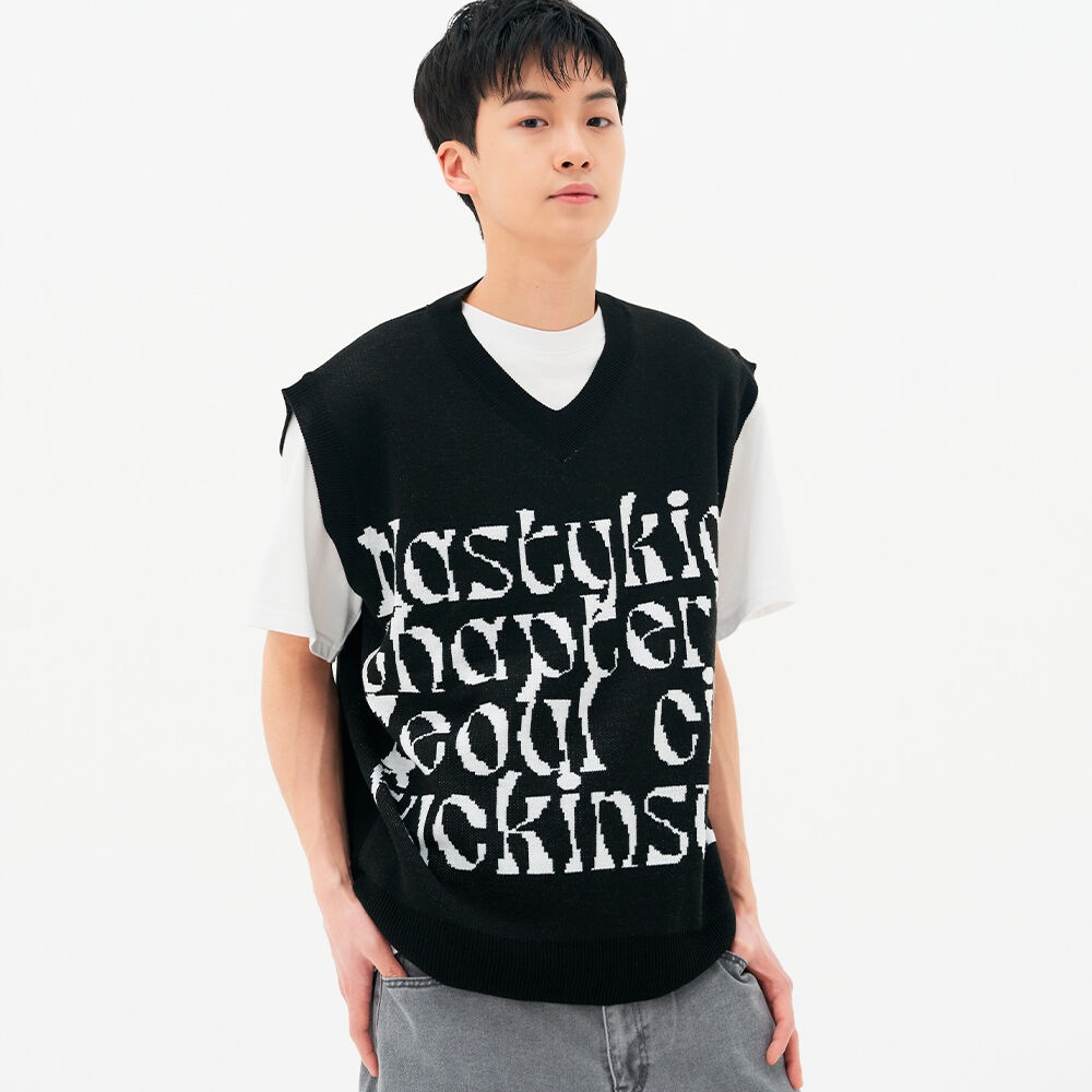 NSTK] Kinsum Knit Vest (Black)_K22QB634 - 감도 깊은 취향 셀렉트샵 29CM