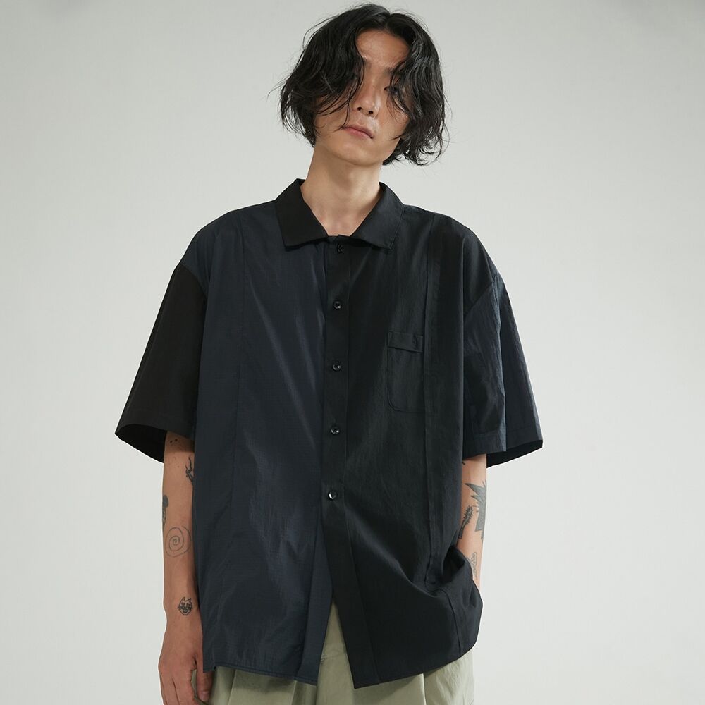 [RE;CODE] Inside-Out Detail Shirt_RKSAM23610BKX - 감도 깊은 취향 셀렉트샵 29CM