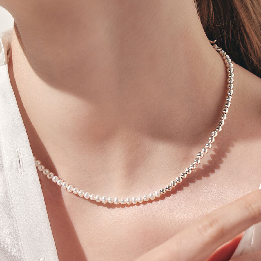 ●TATIANA● SILVER925 Opal Rough Heart Pearl Necklace NZ2033 ○TATIANA○ SILVER925 Opal Rough Heart Pearl Necklace NZ2033