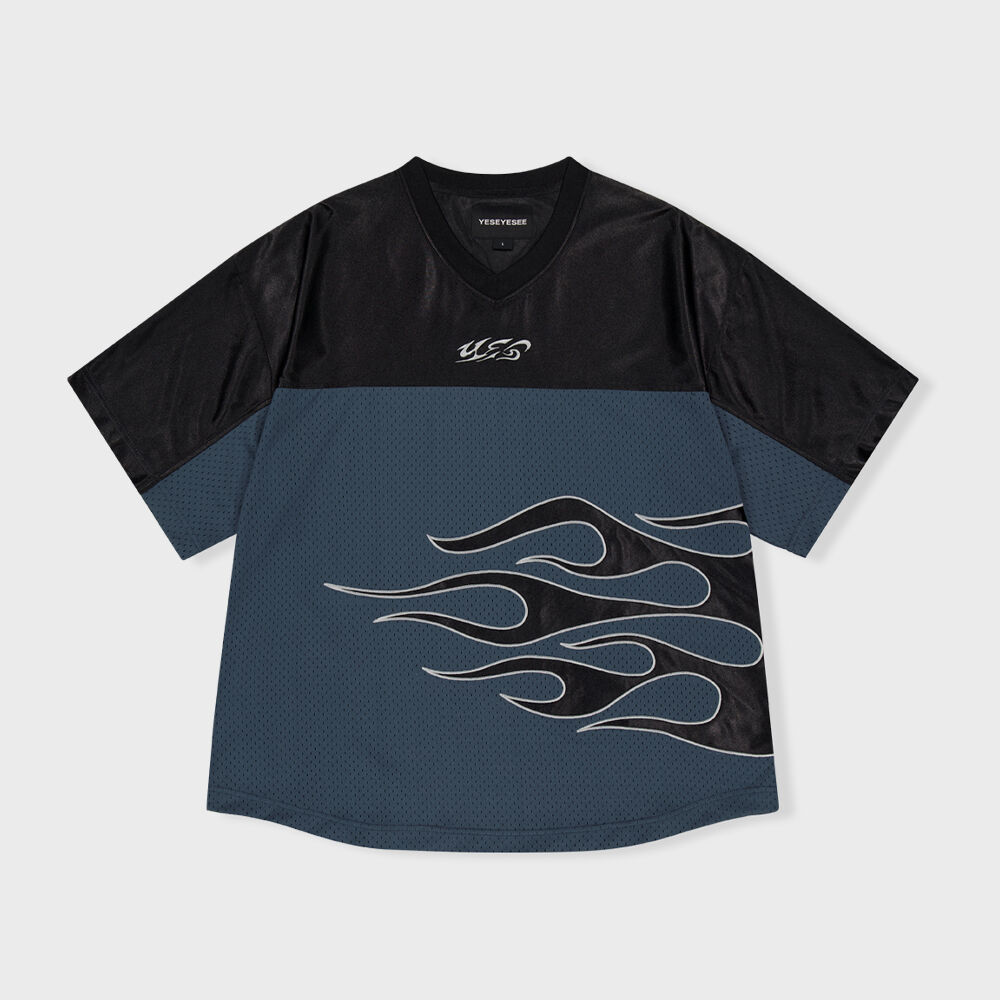 [YESEYESEE]★24SS★韓国人気★ST Satin Football Tee YESEYESEE]☆24SS☆韓国人気☆ST Satin Football Tee (YESEYESEE