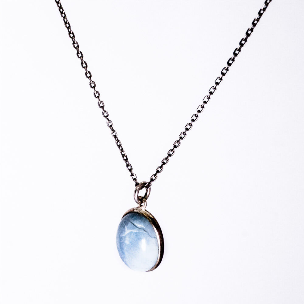 HR 282N_Milky Aquamarine Necklace (Silver 925) - 감도 깊은