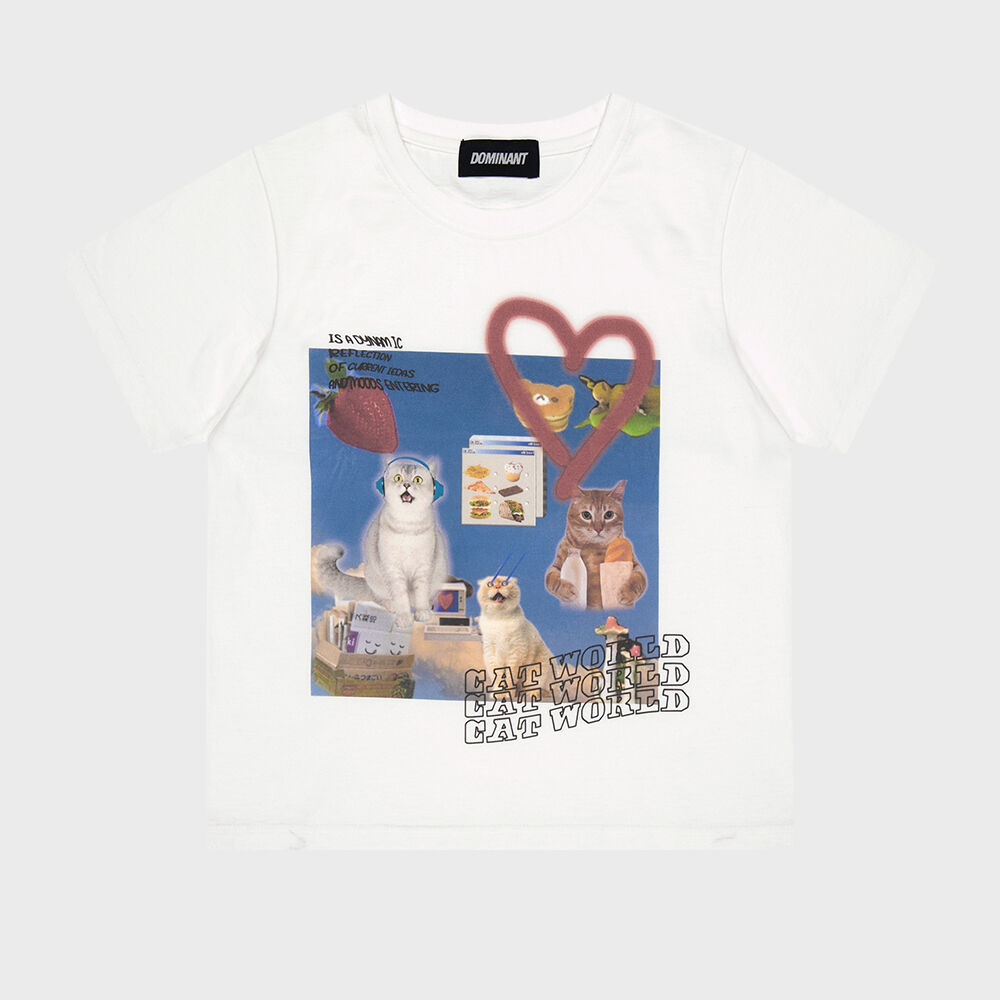 ANGEL CAT VER.4 T SHIRT - WHITE - 감도 깊은 취향 셀렉트샵 29CM