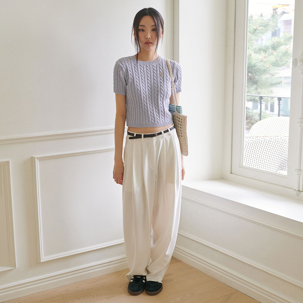 Gimmetheyoung ♥ G_CHIFFON LACE BALLOON PANTS/追跡付 G_CHIFFON LACE BALLOON PANTS / WHITE - 감도 깊은 취향 셀렉트