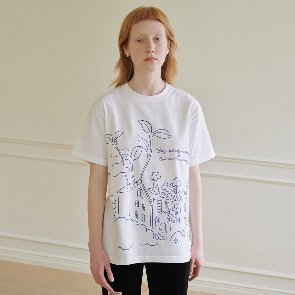 APPLE DOT OVERFIT T-SHIRT, IVORY - 감도 깊은 취향 셀렉트샵 29CM