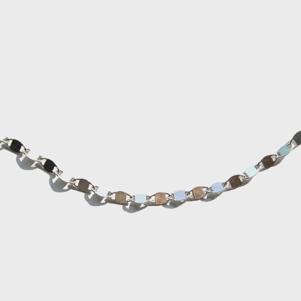 NO.597 [SILVER] WAVE TWO HOLD BALL NECKLACE - 감도 깊은 취향