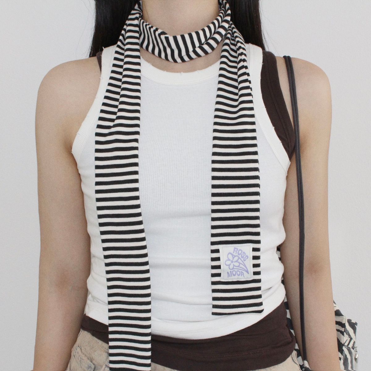 [rossmoor] Long stripe scarf_ black 감도 깊은 취향 셀렉트샵 29CM